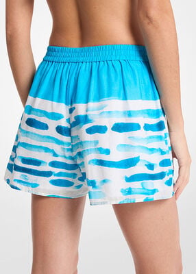 michael kors x christina zimpel cotton lawn shorts