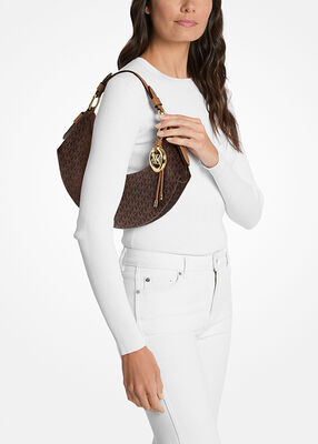 michael kors حقيبة كتف كوا متوسطة الحجم بشعار الماركة