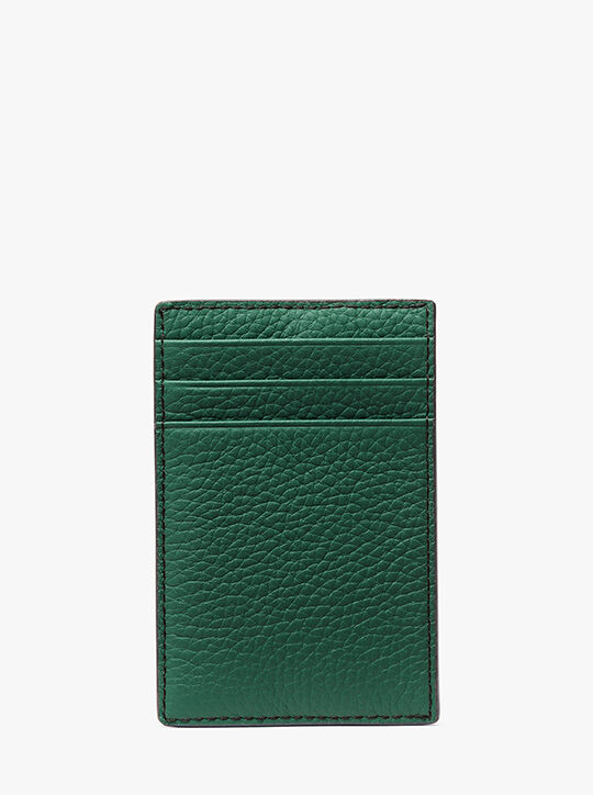 michael kors hudson pebbled leather card case
