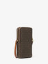 michael kors jet set small signature logo smartphone crossbody bag