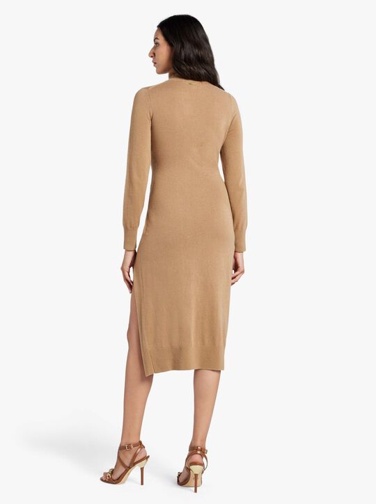 michael kors wool blend turtleneck dress