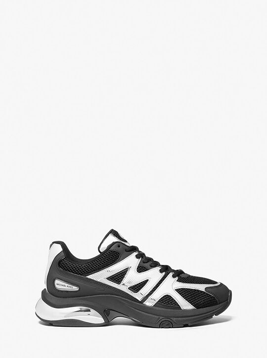 Kit Extreme Mesh and Metallic Trainer michael kors kit extreme mesh and metallic trainer