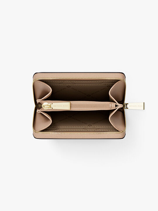 Jet Set Small Pebbled Leather Zip-Around Card Case michael kors jet set small pebbled leather zip around card case