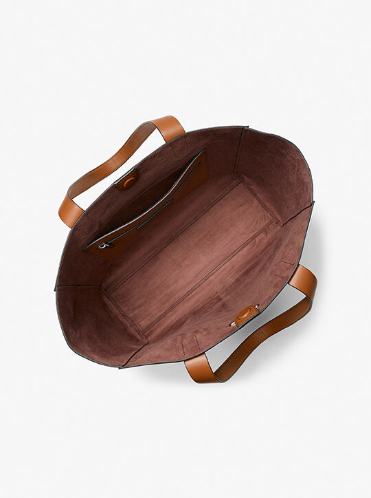 michael kors hudson pebbled leather tote bag