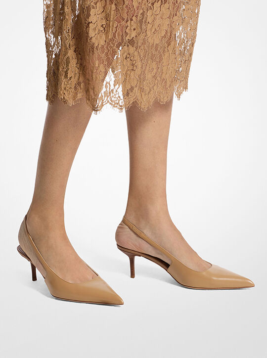 michael kors emma leather slingback pump