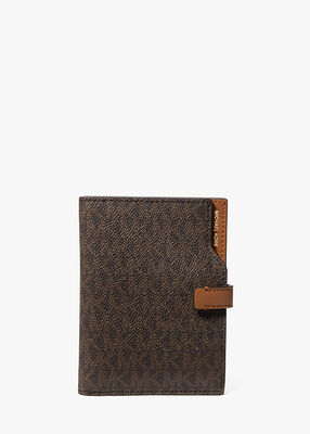 michael kors jet set signature logo passport wallet