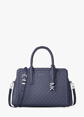 michael kors laila medium signature logo satchel