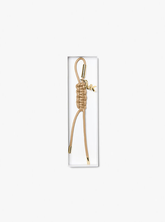 Gold-Tone and Braided Cord Bag Charm michael kors gold tone and braided cord bag charm