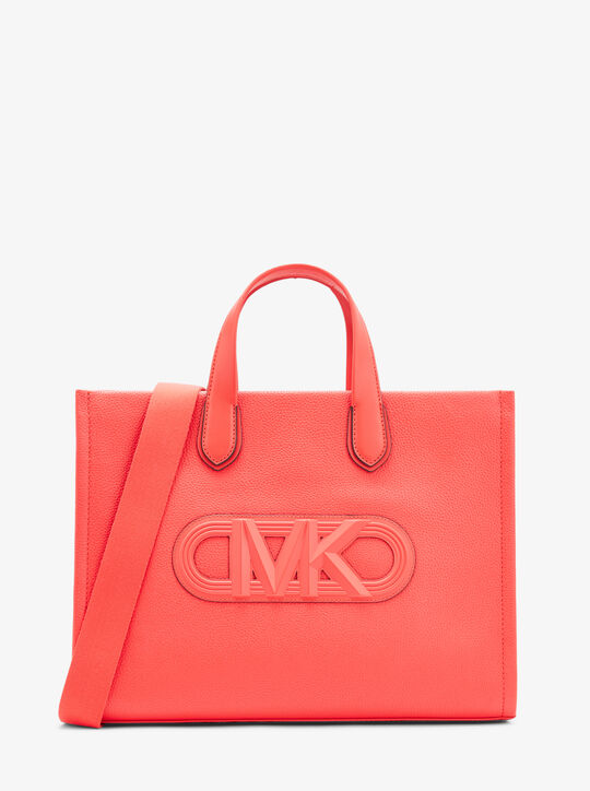 michael kors gigi large embossed leather tote bag