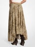 Floral Print Georgette High-Low Skirt michael kors floral print georgette high low skirt