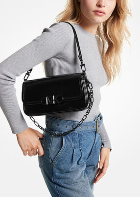 michael kors حقيبة كتف باركر جلد لامع