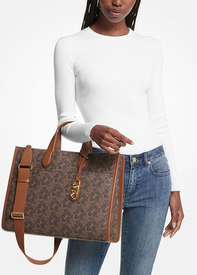 michael kors حقيبة حمل جيجي كبيرة بشعار الماركة