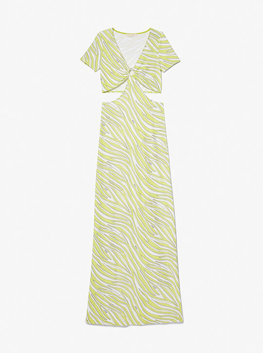 michael kors فستان جيرسيه مطبع بنقشة حمار وحشي