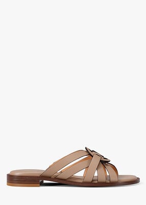 michael kors erika leather slide sandal