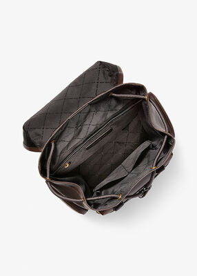 michael kors hudson burnished leather backpack