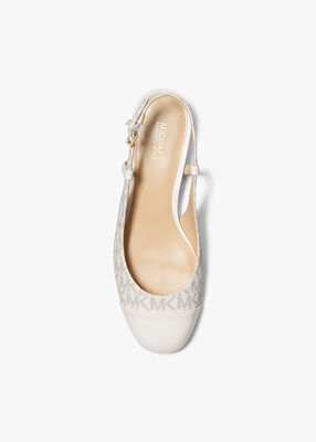 michael kors perla flex signature logo slingback flat