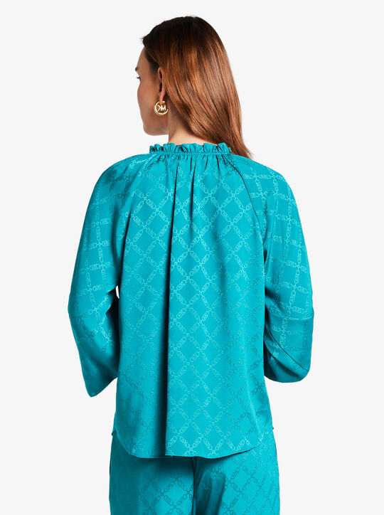 michael kors empire diamond jacquard blouse