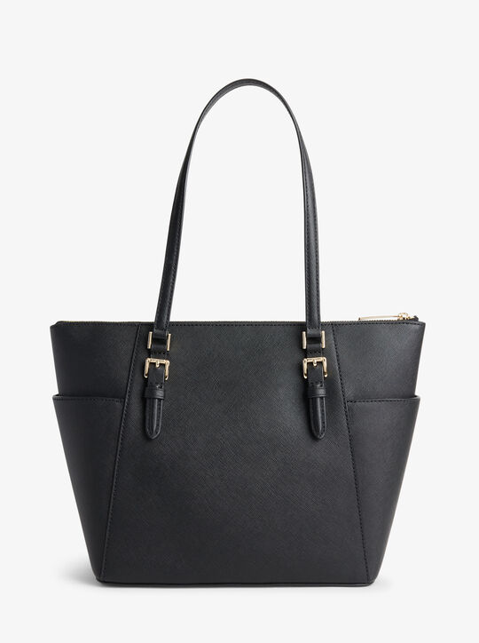 Charlotte Large Saffiano Leather TopZip Tote Bag Michael Kors