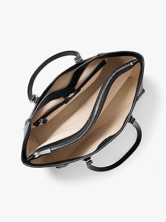 michael kors حقيبة تارين الجلدية الكبيرة