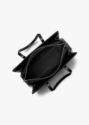 michael kors laila medium signature logo tote bag