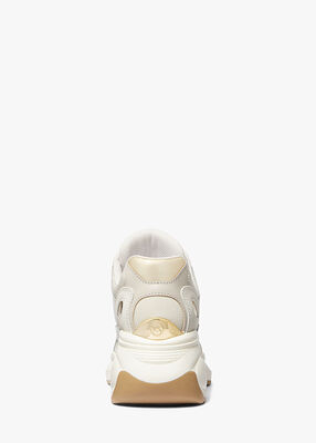 michael kors zuma leather and nylon trainer