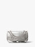 michael kors christie mini metallic python embossed leather envelope bag