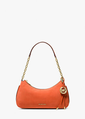 michael kors حقيبة نوليتا متوسطة الحجم من جلد النوبوك مع سلسلة