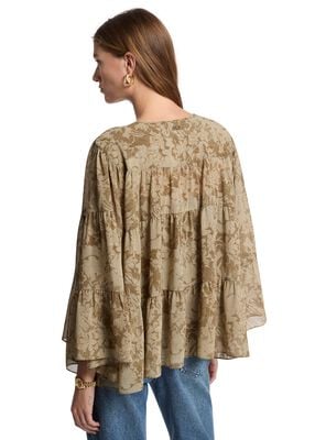 michael kors floral print georgette blouse