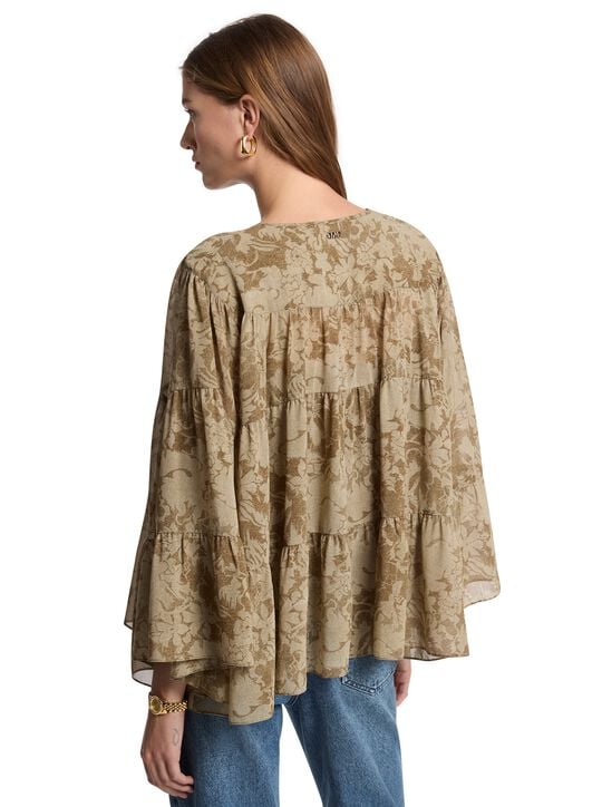Floral Print Georgette Blouse michael kors floral print georgette blouse