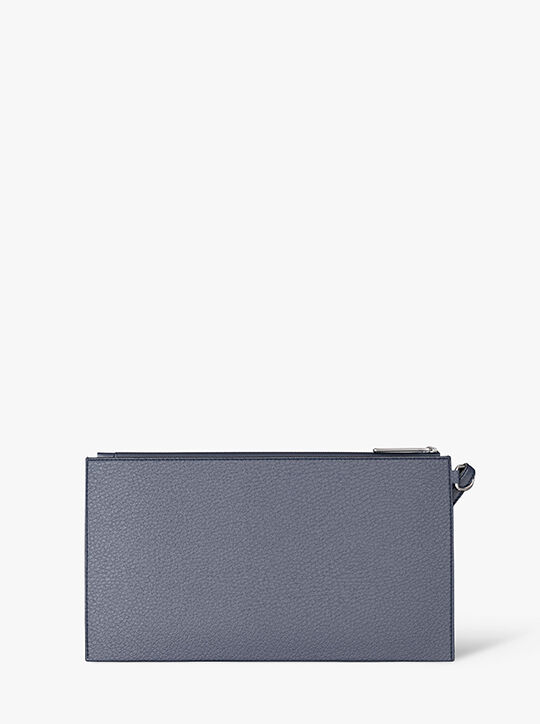 michael kors jet set large studded pebbled leather wristlet