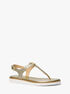 michael kors val glittered leather thong sandal