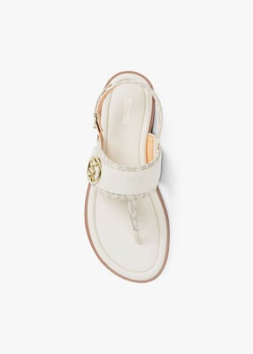 michael kors carmen signature logo thong sandal