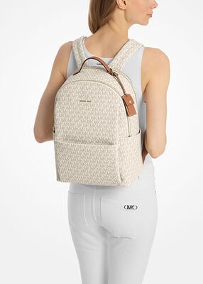 michael kors sable large signature logo backpack