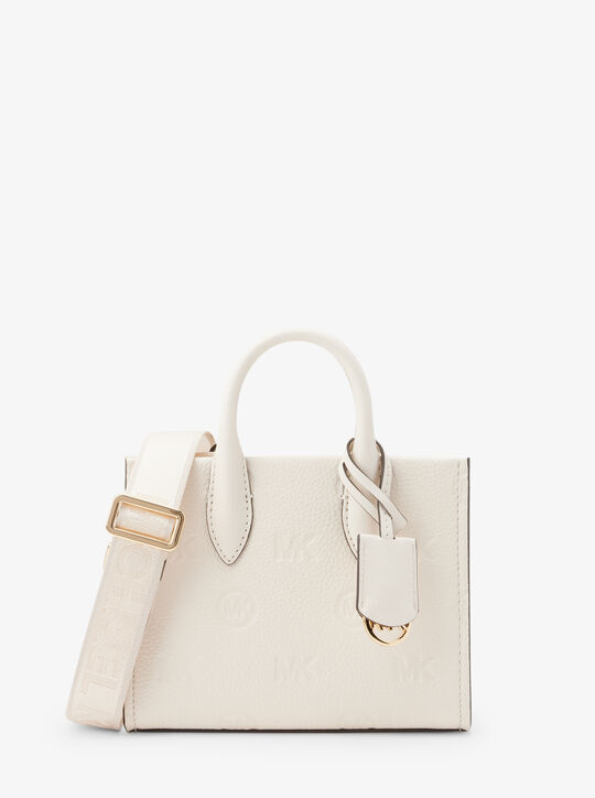 Mirella Extra-Small Logo Embossed Leather Crossbody Bag michael kors mirella extra small logo embossed leather crossbody bag