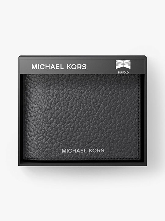 Hudson Pebbled Leather Slim Billfold Wallet michael kors hudson pebbled leather slim billfold wallet