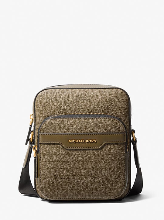 Hudson Mini Signature Logo Flight Bag michael kors hudson mini signature logo flight bag