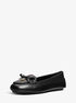 michael kors wendy leather and signature logo moccasin