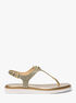 michael kors val glittered leather thong sandal