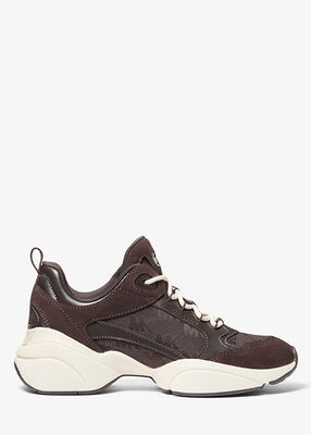michael kors bowie tk and logo jacquard trainer