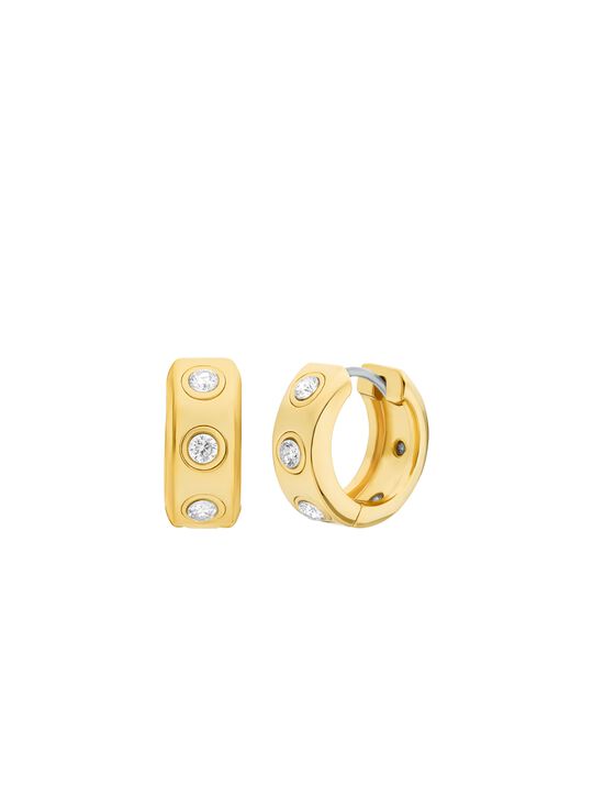 michael kors pav  logo huggie earrings