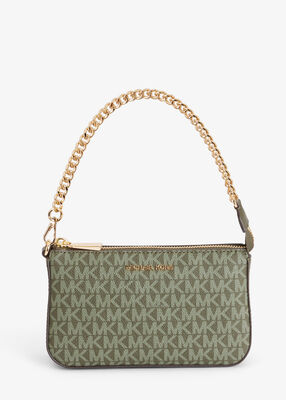 michael kors jet set medium signature logo pochette