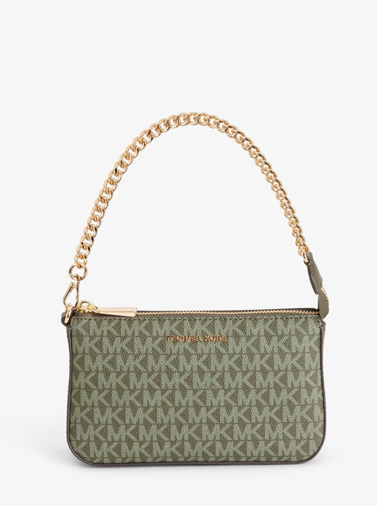 michael kors jet set medium signature logo pochette