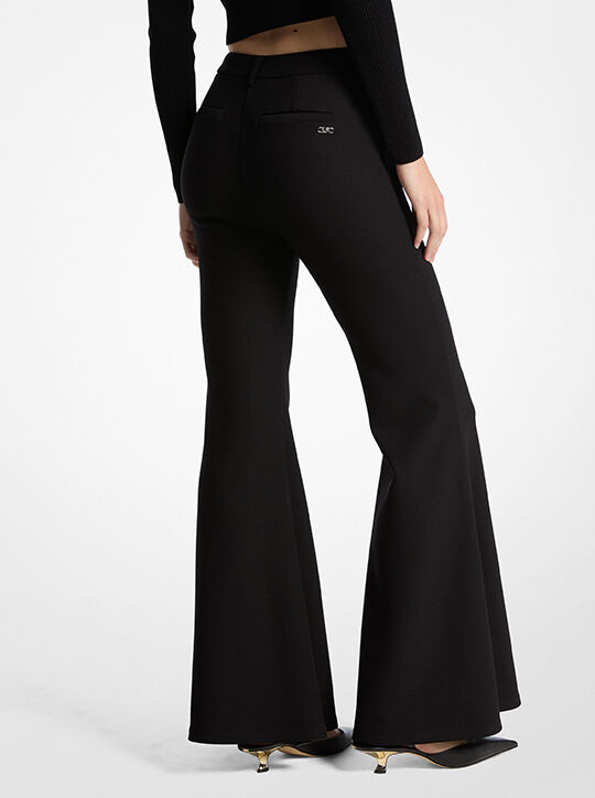 michael kors double knit crepe flared pants