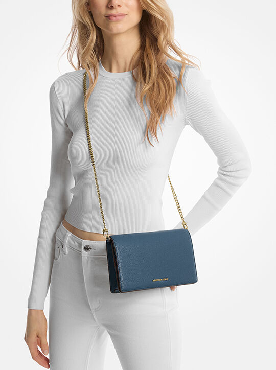 michael kors حقيبة جيت سيت متوسطة الحجم من الجلد المحبب