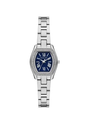 michael kors petite chelsea pav  silver tone watch