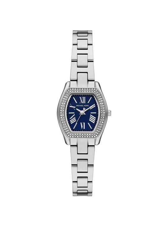 michael kors petite chelsea pav  silver tone watch