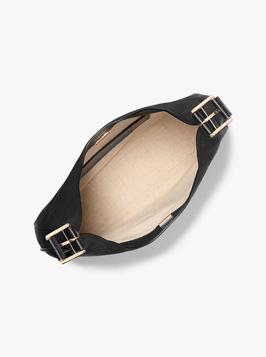 michael kors حقيبة كتف نوليتا كبيرة من الجلد المحبب