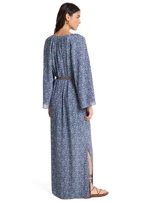 michael kors floral print v neck kaftan