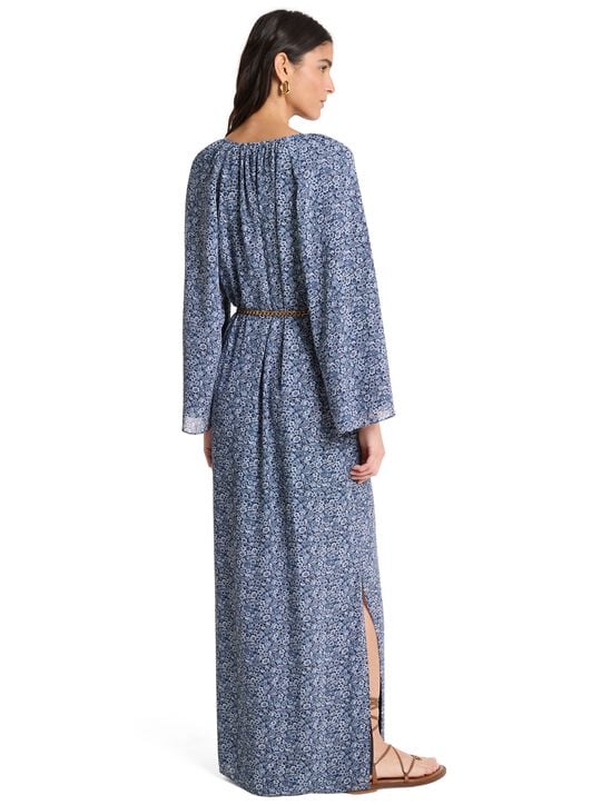 michael kors floral print v neck kaftan