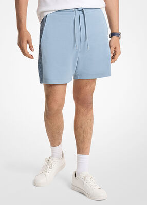 michael kors شورت قطني مزين بشريط